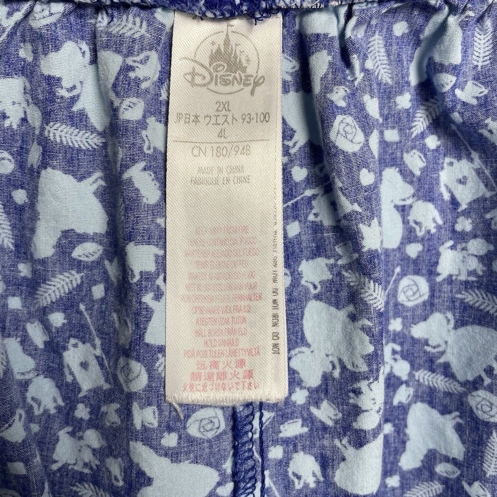 Disney Women 2XL Blue Shorts Alice In Wonderland Coquette Cotton 4" - Picture 6 of 13